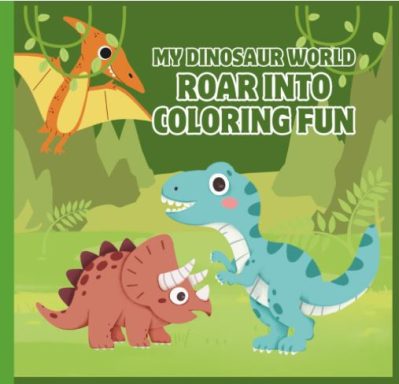 Easy-to-Color Dinosaurs, Fossils, and Jurassic Scenes